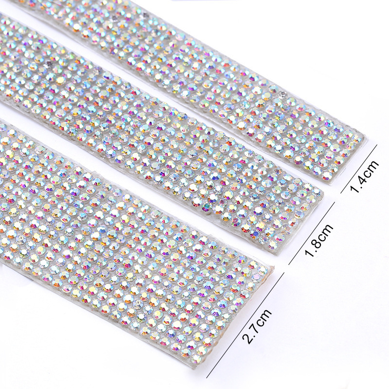 Crystal Sticker A Quality Rhinestones Self Adhesive Trim Crystal Ribbon Jewel Strips Diamond Sticker