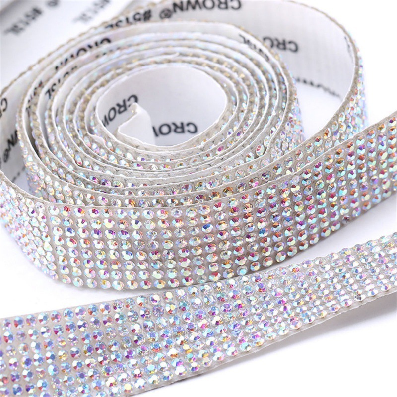 Crystal Sticker A Quality Rhinestones Self Adhesive Trim Crystal Ribbon Jewel Strips Diamond Sticker