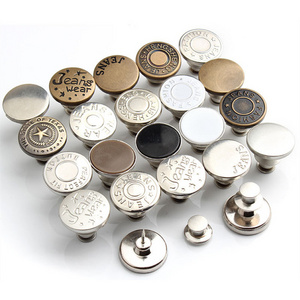 Wholesale Perfect Adjustable Detachable Replacement Jeans Pants replaceable pin  Button Pins Metal No Sew Instant Buttons