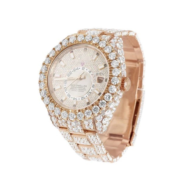 Top Brand Custom Design Men Woman Luxury Hand Set Iced Out Diamond Watch Stainless Steel Moissanite Watch