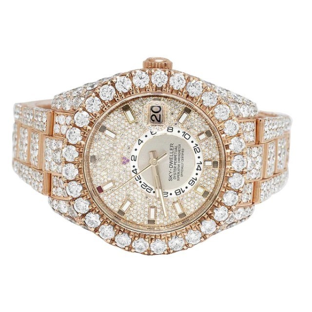 Top Brand Custom Design Men Woman Luxury Hand Set Iced Out Diamond Watch Stainless Steel Moissanite Watch