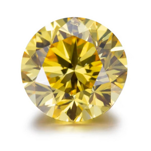 Fancy Intense Yellow Round Lab Created Diamond Yellow Round Cut Fancy Shape Loose Diamonds Category Export From India