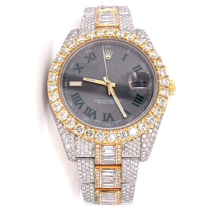 Top Iced Out Mechanical Diamond Luxury Rose Gold Diamond Watch VVS Moissanite Watches For Men Women