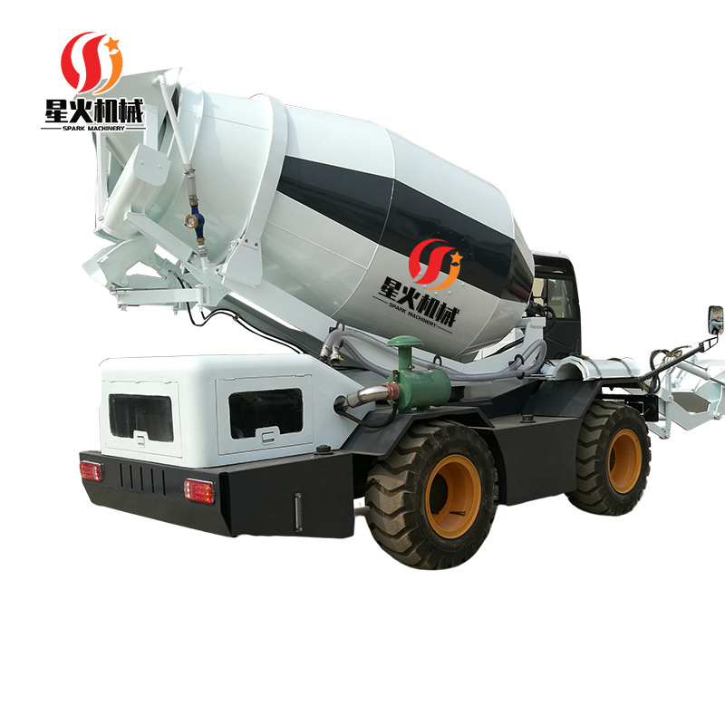 Small 2.6 Cubic Meter Mobile Self Loading Concrete Mixer Truck 4m3 Self Loading Propelled Loader Truck Mounted Concrete Mixer