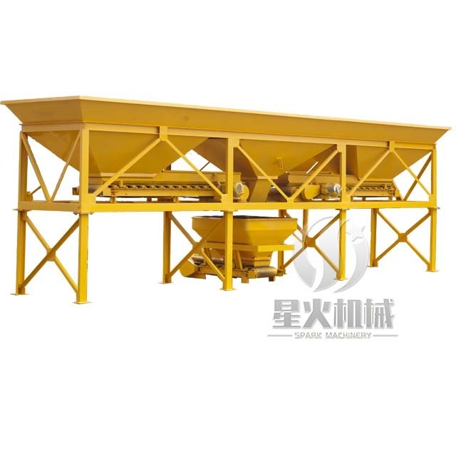 Pneumatic Batching Concrete Three Bins Aggregate Batcher Two hoppers Aggregate Batching Machine