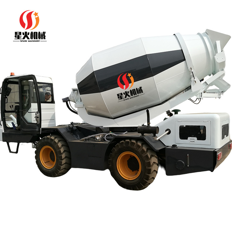 Small 2.6 Cubic Meter Mobile Self Loading Concrete Mixer Truck 4m3 Self Loading Propelled Loader Truck Mounted Concrete Mixer