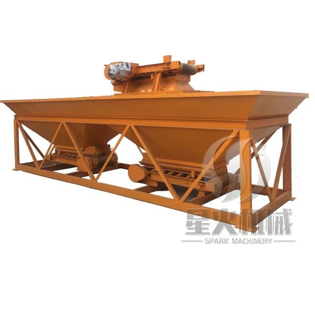 Pneumatic Batching Concrete Three Bins Aggregate Batcher Two hoppers Aggregate Batching Machine