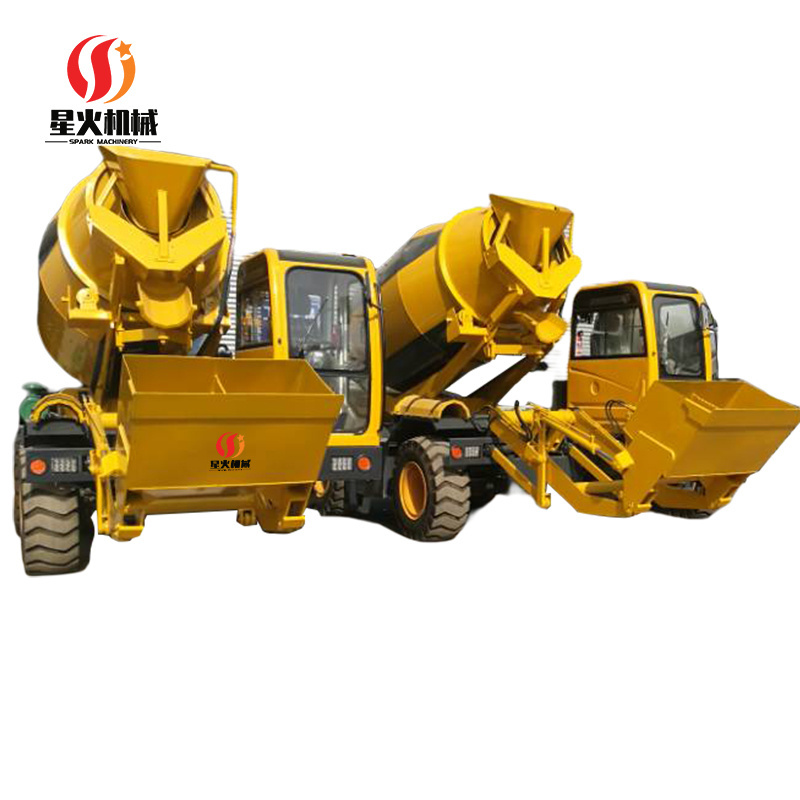 Small 2.6 Cubic Meter Mobile Self Loading Concrete Mixer Truck 4m3 Self Loading Propelled Loader Truck Mounted Concrete Mixer