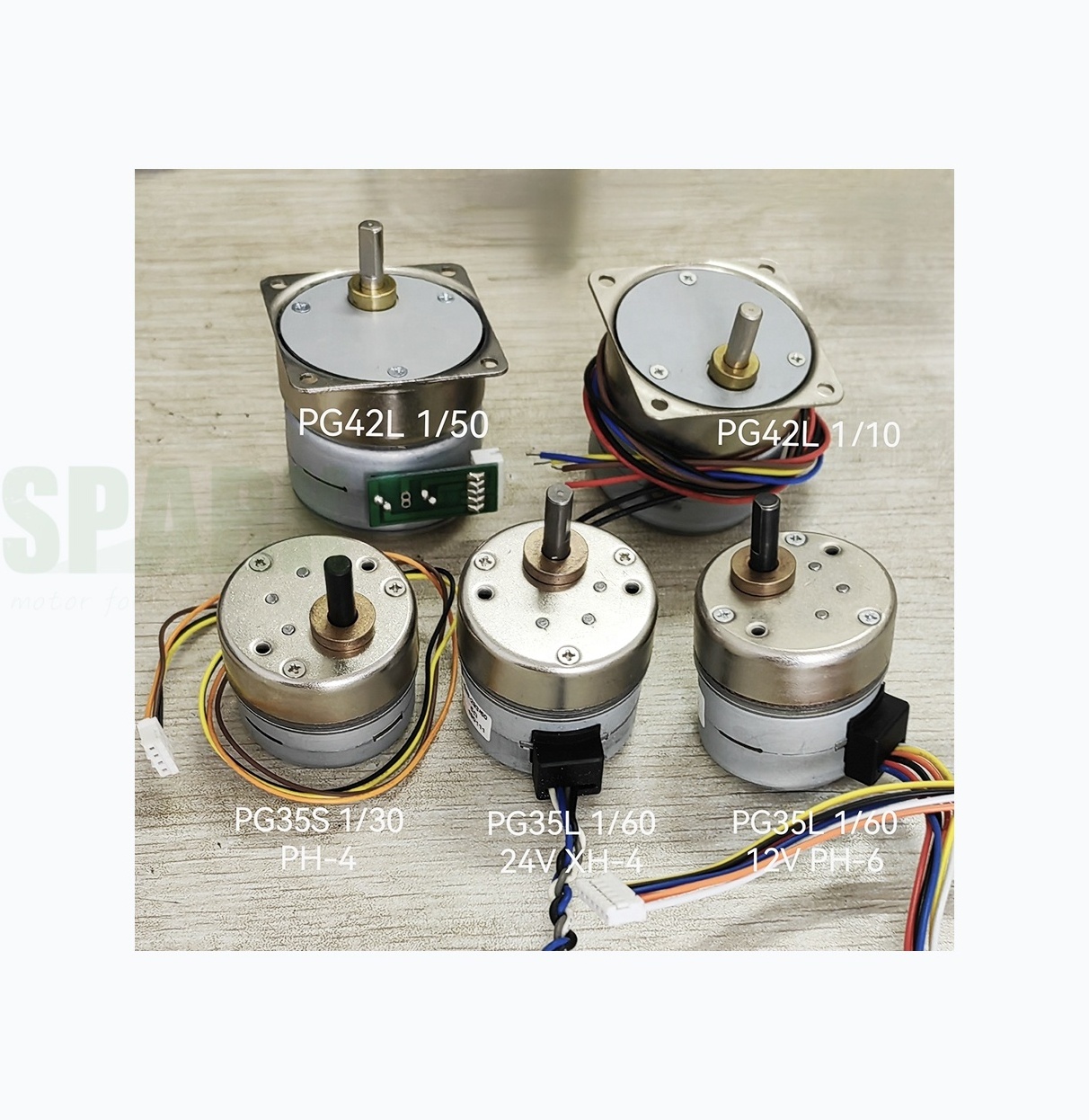 PG35L-048-293 5V PM Stepper Gear Motor for Valve Control Reduction Ratio 1/12 Torque 3kg 