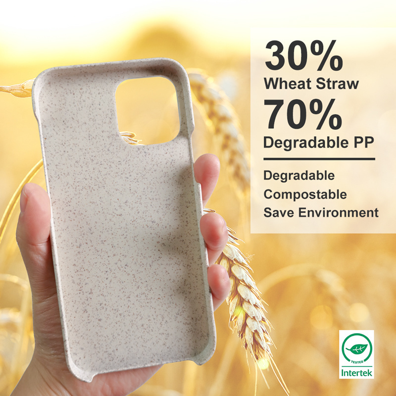 Natural Plant Raw Materials Bulk Cell Phone Case Recycled Sublimation Degradable Phone Case For iPhone