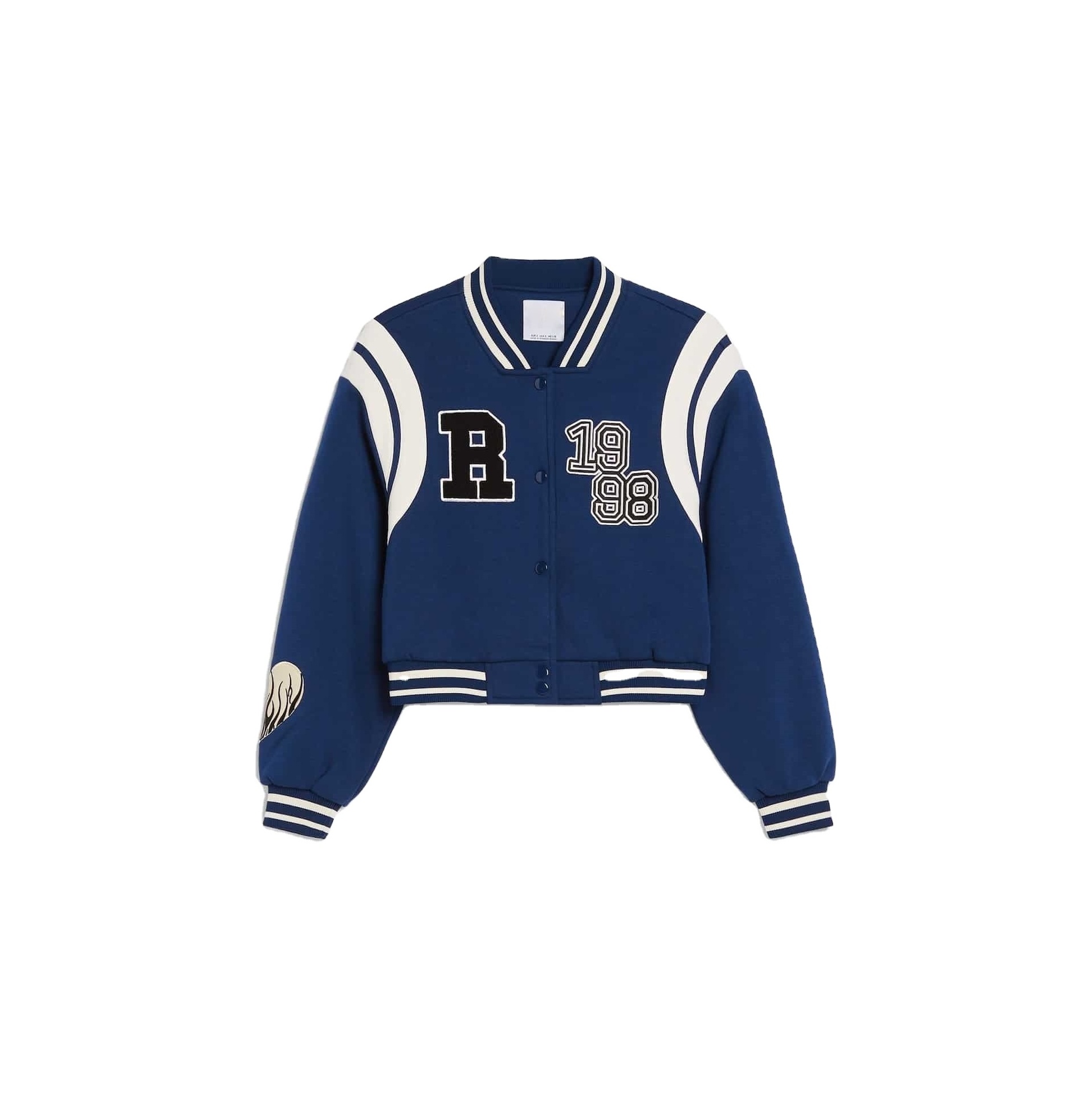 Newest Style Custom Logo High Quality Contrast Sleeve Varsity Bomber Breathable Women Cropped Varsity Jacket