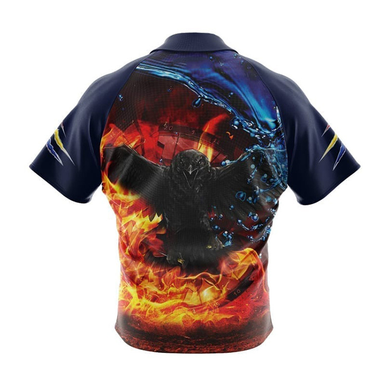 Wholesale Cheap Darts Shirts Unisex Dart Shirts Polyester Print Custom Blank Sublimation Dart Polo Shirt With Pocket