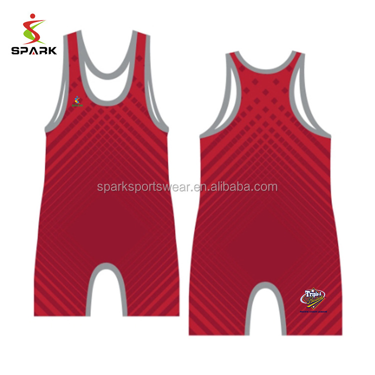 Custom Cheap Professional Sublimation Men Wrestling Singlet