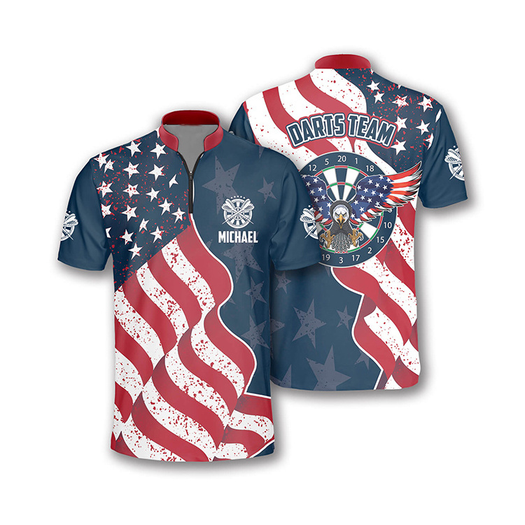 High Quality Custom Men's Sports Polo Shirts for Bowling Jersey Golf-Quality Embroidery Pattern Crew Neckline Sublimation Dye