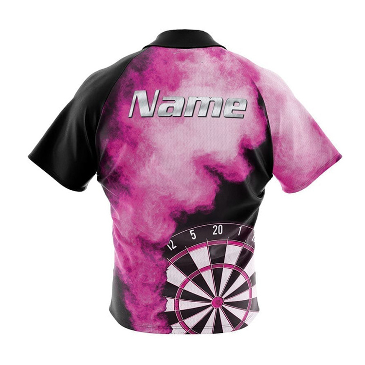 Wholesale Cheap Darts Shirts Unisex Dart Shirts Polyester Print Custom Blank Sublimation Dart Polo Shirt With Pocket