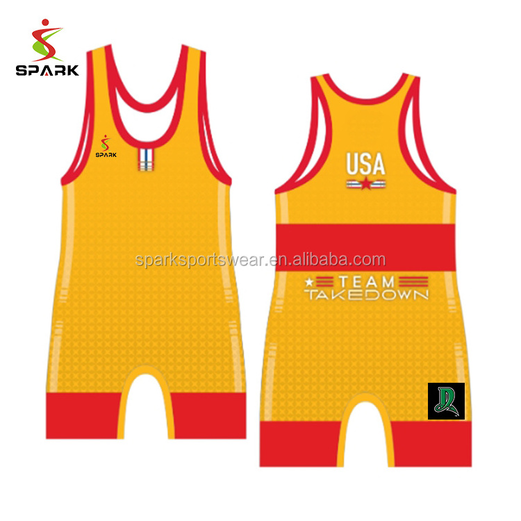 Custom Cheap Professional Sublimation Men Wrestling Singlet