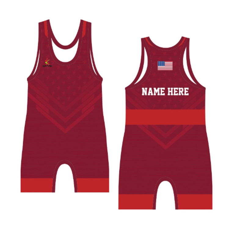 Custom Cheap Professional Sublimation Men Wrestling Singlet