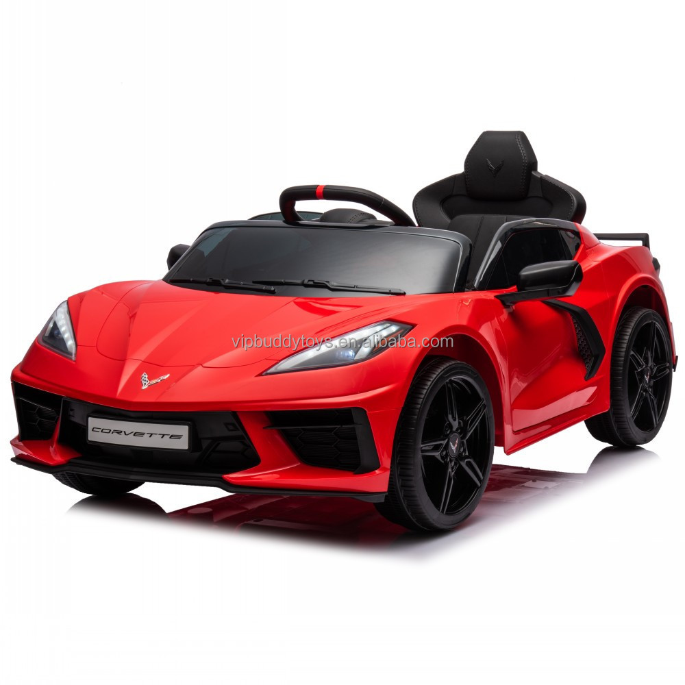 VIP Buddy Licensed Corvettes C8 Baby Ride on Child Electric Battery Power Pedal Car Kids Car Toys Ride-ons Corvette C8 Kid Car