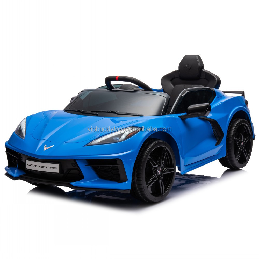 VIP Buddy Licensed Corvettes C8 Baby Ride on Child Electric Battery Power Pedal Car Kids Car Toys Ride-ons Corvette C8 Kid Car