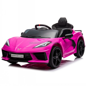 VIP Buddy Licensed Corvettes C8 Baby Ride on Child Electric Battery Power Pedal Car Kids Car Toys Ride-ons Corvette C8 Kid Car