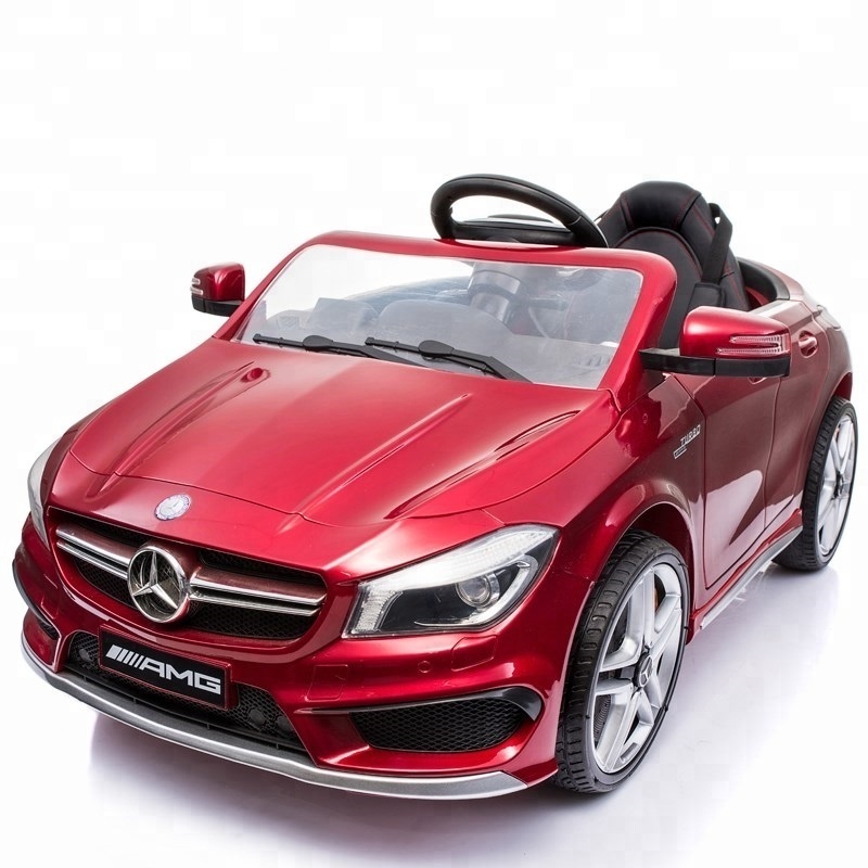 Licensed Mercedes Benz CLA45 high quality 12v battery operated 2.4g remote control electric ride on cars for kids to drive