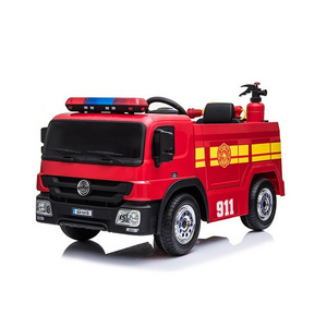 2019 New Ride on Toys Kids Electric Fire Truck with Water Gun, Hat, Fire Extinguisher