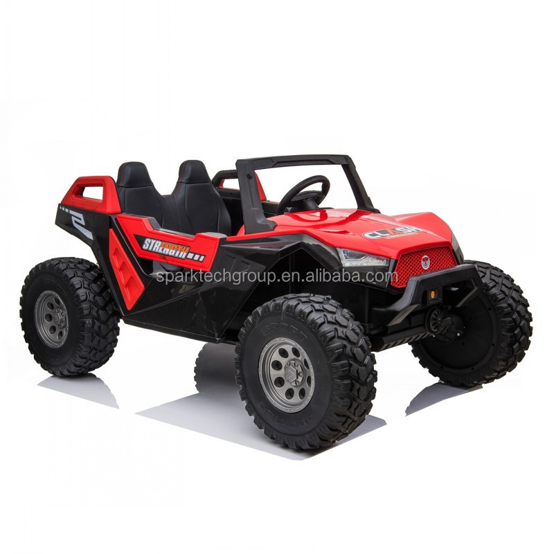 SparkFun Hot Sale two seat big kids ride on electric toy car 24v giant super rubber tyres