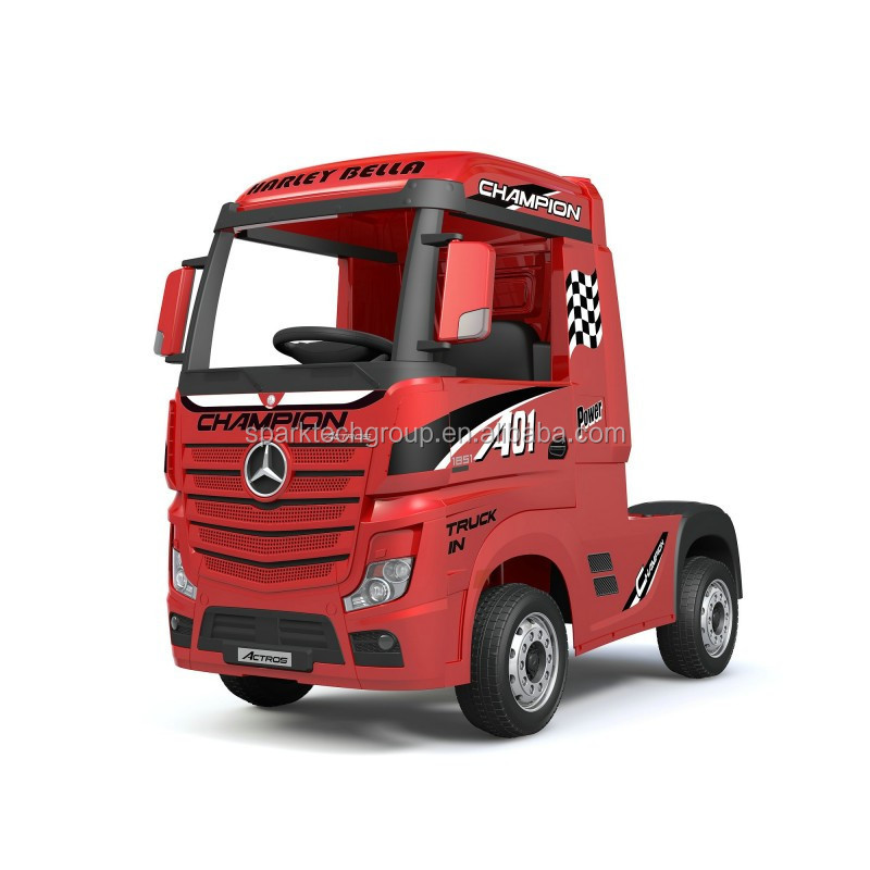 SparkFun ride on toys car licensed mercedes benz actros trucks 12v rechargeable kids ride on electric car