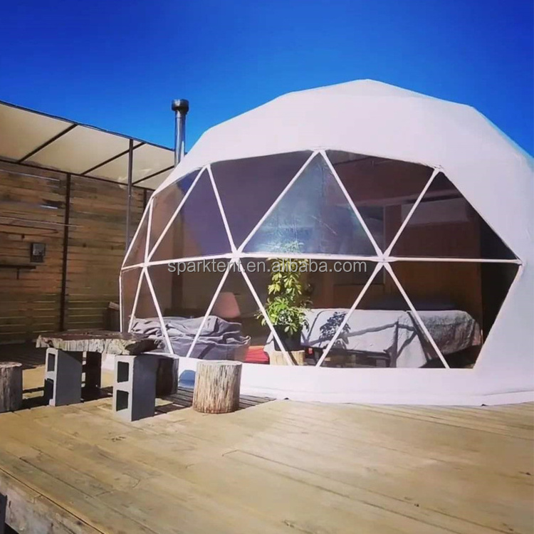 8m Diameter Igloo House Glamping House Geodesic Dome Tent Kit with Kitchen