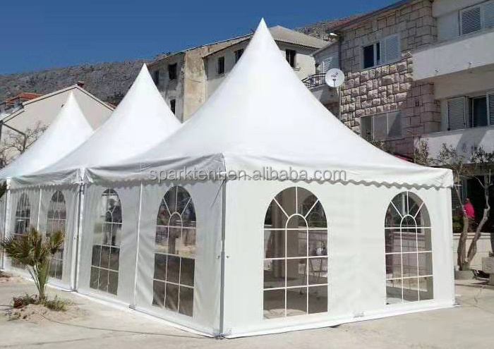 Outdoor Waterproof 5x5m 6x6m Luxury Pagoda Tents Gazebo with Clear Windows