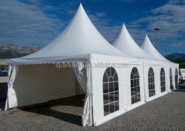 Outdoor Waterproof 5x5m 6x6m Luxury Pagoda Tents Gazebo with Clear Windows