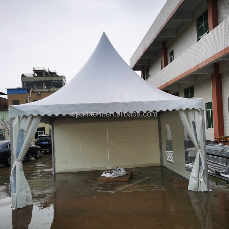 China commercial white PVC walls 5x5m event small exhibition pagoda tents