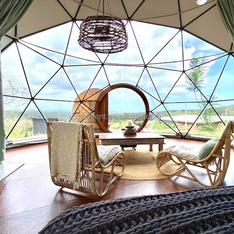 Luxury Waterproof Dome Hotel House Geodesic Domes Glamping Igloo with Glass Window