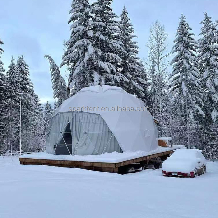 8m Diameter Igloo House Glamping House Geodesic Dome Tent Kit with Kitchen