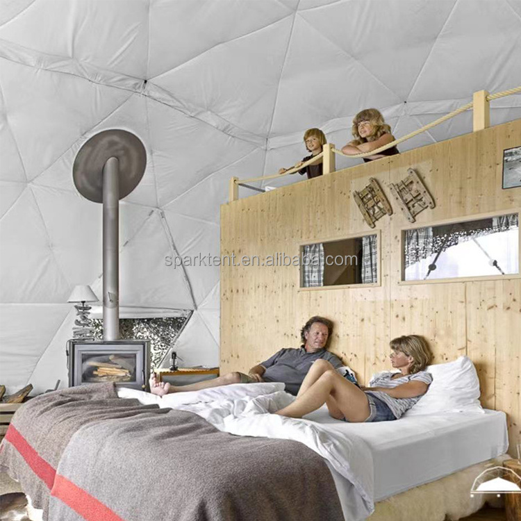 Sphere Dome Prefab Hotel Desert Tent For Camping With Bathroom