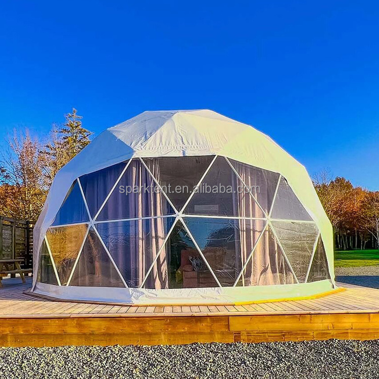 2024 New Long Life Span Glass Dome Tent with Glass Clear Part for Glamping House