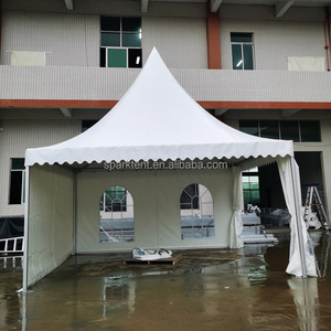 China commercial white PVC walls 5x5m event small exhibition pagoda tents