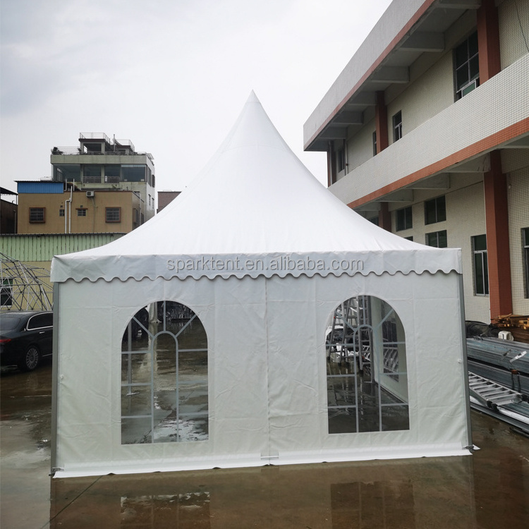 China commercial white PVC walls 5x5m event small exhibition pagoda tents