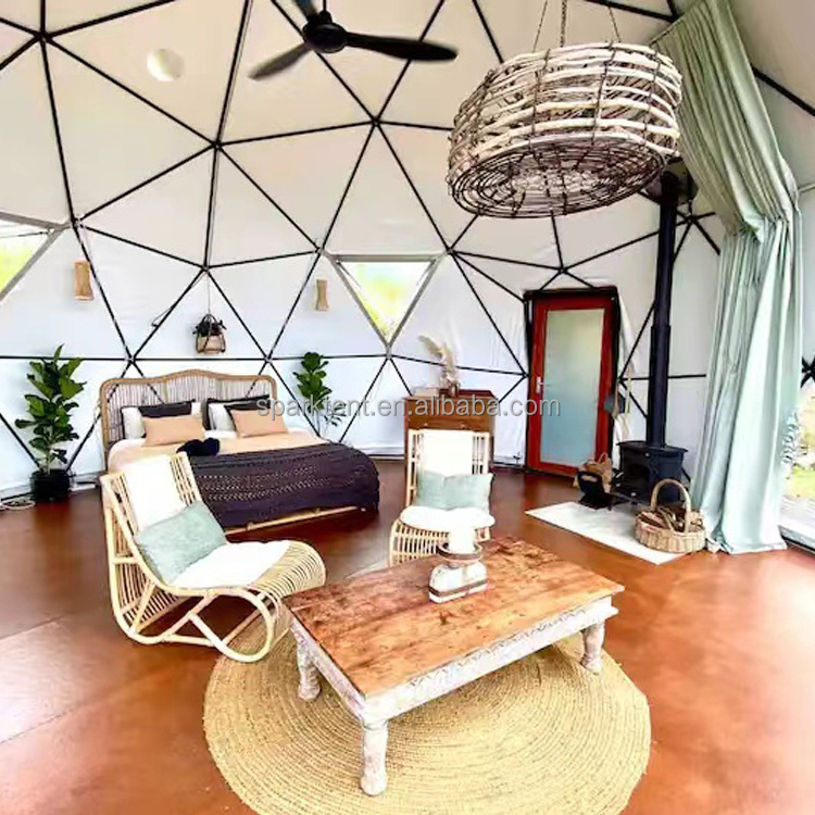 Luxury Waterproof Dome Hotel House Geodesic Domes Glamping Igloo with Glass Window