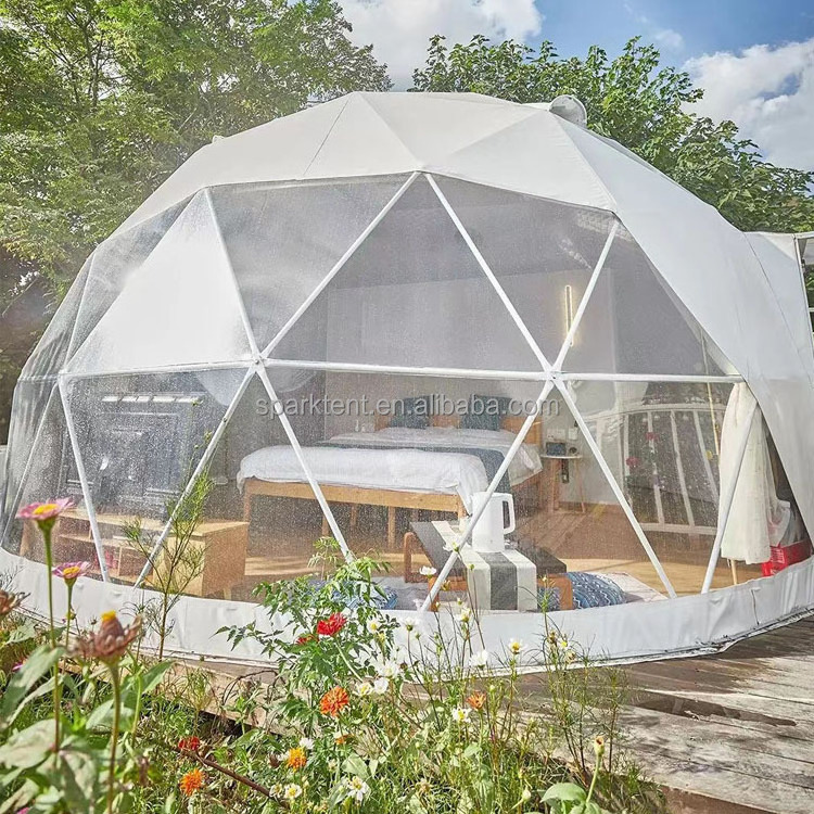 Sphere Dome Prefab Hotel Desert Tent For Camping With Bathroom