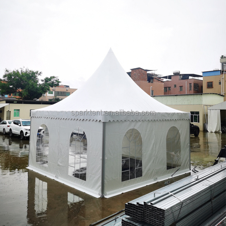 China commercial white PVC walls 5x5m event small exhibition pagoda tents