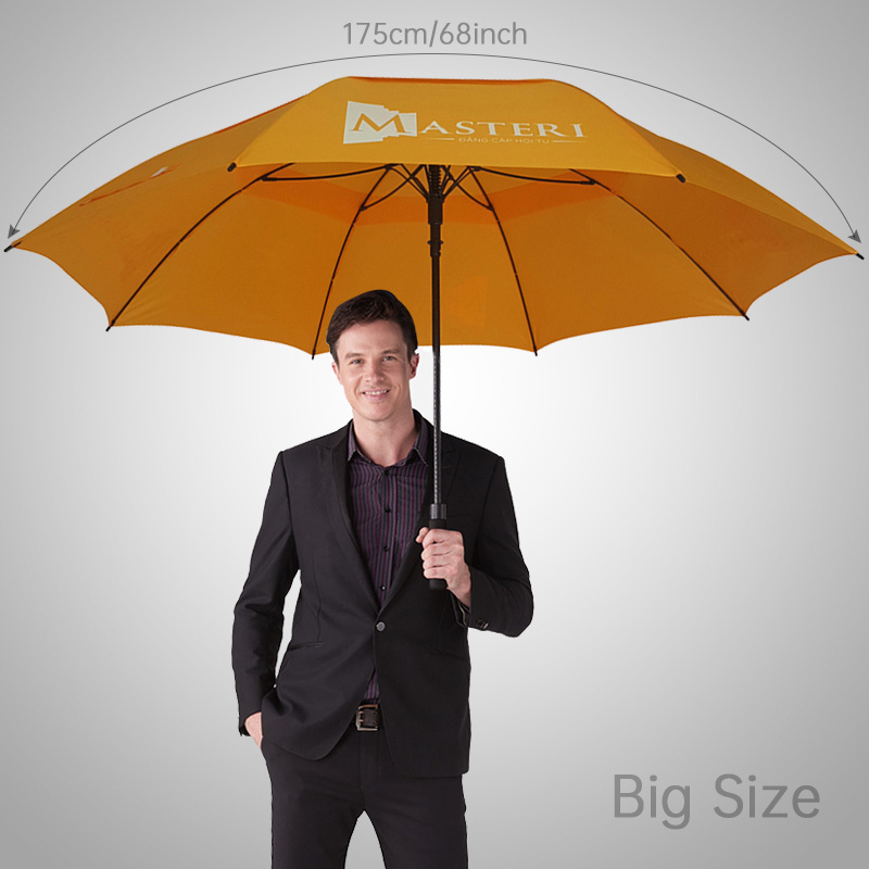 68 Inch Large Oversize Double Canopy Windproof Vented Golf Umbrella