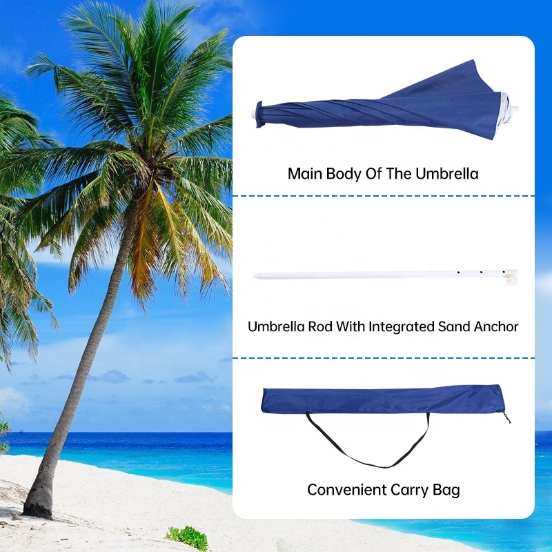 Wholesale Custom High Quality Promotion Outdoor Garden Beach Umbrellas with UV Logo Prints