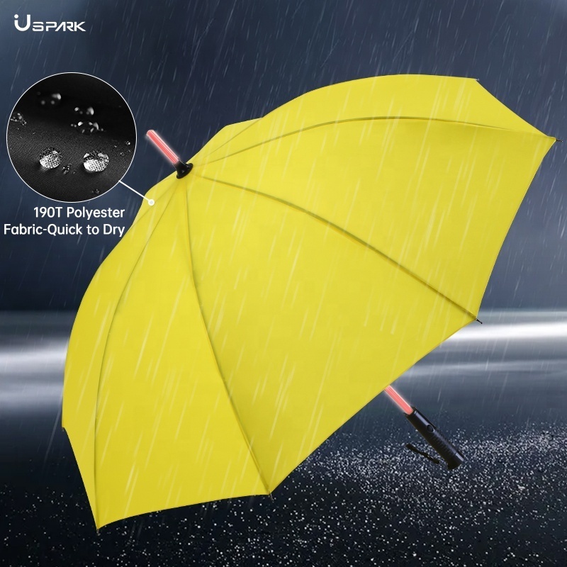 23inch Shaft Flash Straight Multi Color Light LED Umbrella For children kids holiday