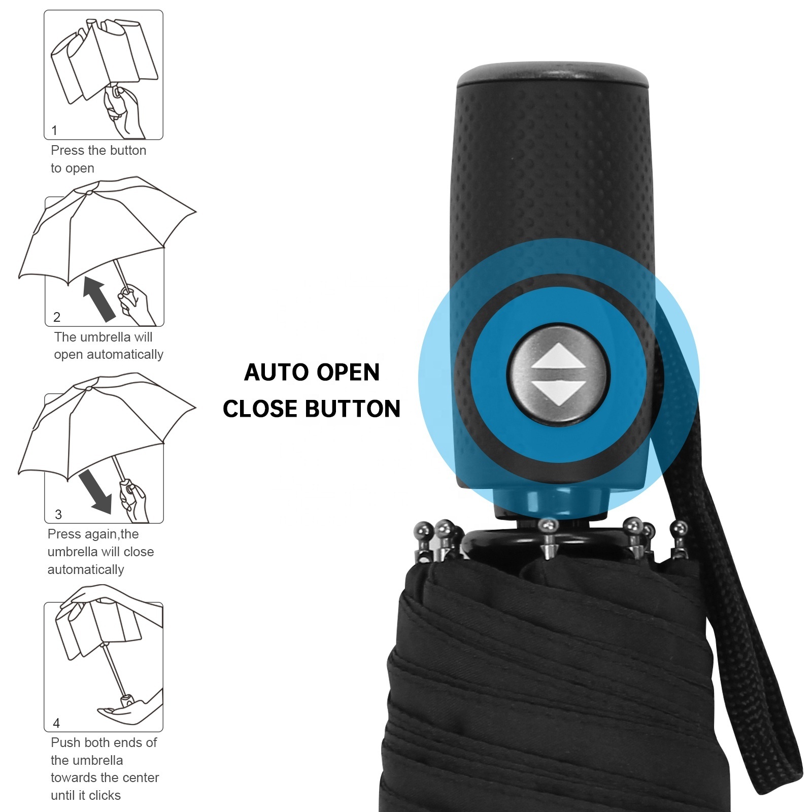 Original Portable Travel Umbrella for Rain and Wind Windproof Strong Compact Umbrella Perfect Backpack and On the Go