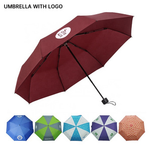 custom 21inch folding windproof compact travel umbrella manual open fold umbrellas with logo print