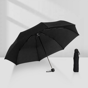 low price manual open 21 inch 3 folding promotion umbrella for sunshine and rain