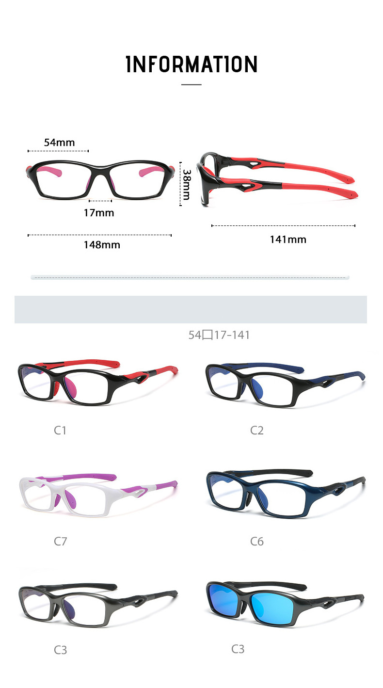 SPARLOO 2432 blue light blocking lens silicone tr luxury sports optical frame glasses