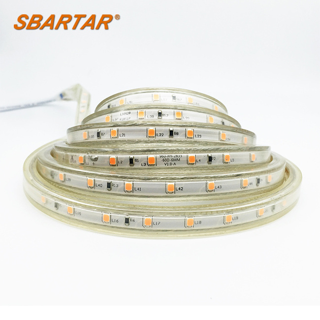 110V/220V smd 2835 60leds/m single color sideview flexible led strip for cove lighting