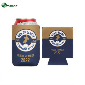 OEM Customize Logo Printing Thermos Freezer Can Holder 3mm Neoprene Tube Insulated Ice Beer Collapsible Can Cooler Stubby Holder